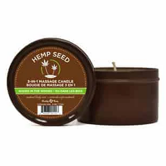 3-in-1 Massage Candle Naked in the Woods 6 oz / 170 g – Rechargeable, Discreet, Intimate Wellness Accessory – Quiet, Rechargeable, Waterproof, Couples & Solo Use, Discreet Intimate Wellness Accessory