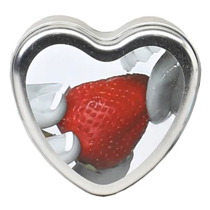 Edible Massage Candle Strawberry 4 oz / 113 g – Rechargeable, Discreet, Intimate Wellness Accessory – Quiet, Rechargeable, Waterproof, Couples & Solo Use, Discreet Intimate Wellness Accessory