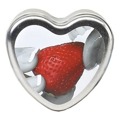 Edible Massage Candle Strawberry 4 oz / 113 g – Rechargeable, Discreet, Intimate Wellness Accessory – Quiet, Rechargeable, Waterproof, Couples & Solo Use, Discreet Intimate Wellness Accessory