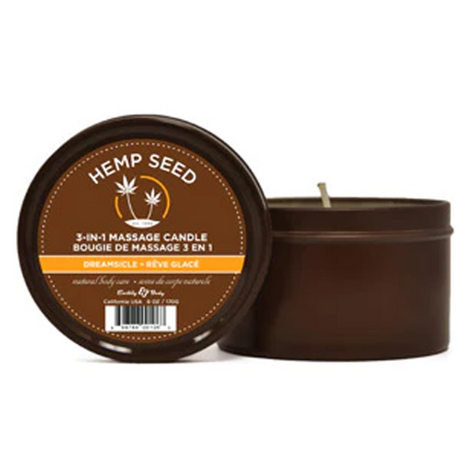3-in-1 Massage Candle Dreamsicle 6 oz / 170 g – Rechargeable, Discreet, Intimate Wellness Accessory – Quiet, Rechargeable, Waterproof, Couples & Solo Use, Discreet Intimate Wellness Accessory