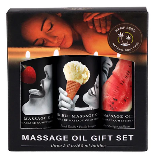 Edible Massage Oil Gift Set: Original 2 fl oz / 60 ml – Rechargeable, Discreet, Intimate Wellness Accessory – Quiet, Rechargeable, Waterproof, Couples & Solo Use, Discreet Intimate Wellness Accessory