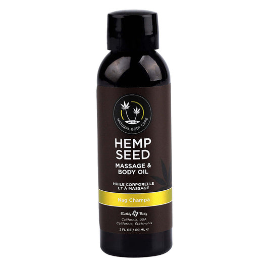 Hemp Seed Massage & Body Oil Nag Champa 2 fl oz / 60 ml – Rechargeable, Discreet, Intimate Wellness Accessory – Quiet, Rechargeable, Waterproof, Couples & Solo Use, Discreet Intimate Wellness Accessory