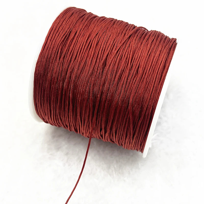 NEW 0.4/0.8/1.0/1.5mm Nylon Cord Thread Chinese Knot Macrame Cord Bracelet Braided String DIY Tassels Beading Shamballa Thread