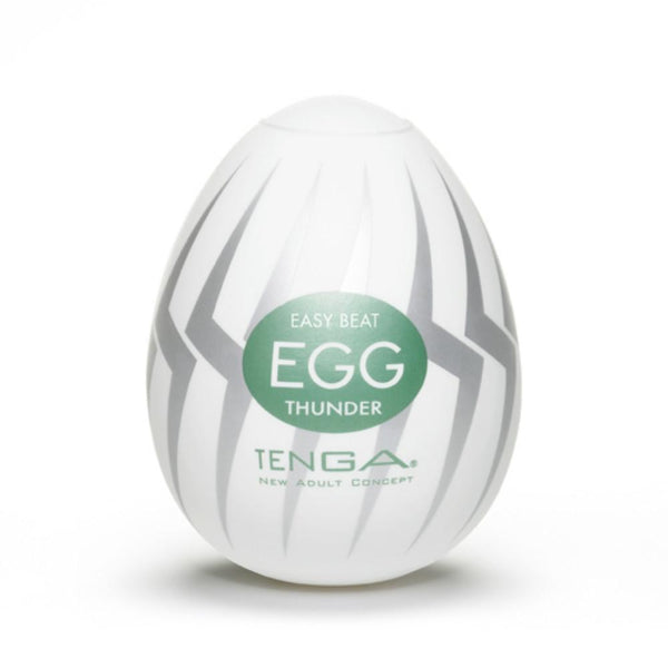 Tenga Egg Thunder Male solo massager – Rechargeable, Discreet, Intimate Wellness Accessory – Quiet, Rechargeable, Waterproof, Couples & Solo Use, Discreet Intimate Wellness Accessory