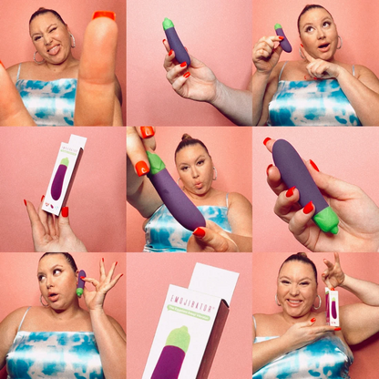 Eggplant Emojibator – Rechargeable, Discreet, Intimate Wellness Accessory – Quiet, Rechargeable, Waterproof, Couples & Solo Use, Discreet Intimate Wellness Accessory