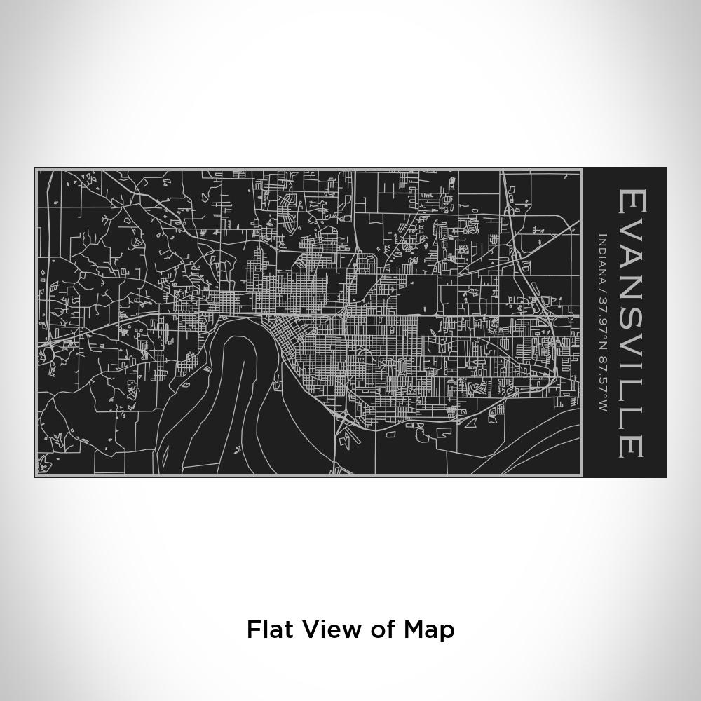 Evansville - Indiana Map Insulated Bottle in Matte Black