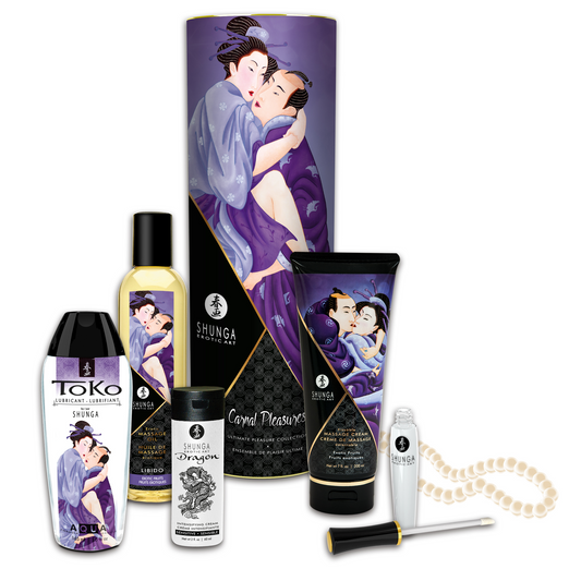 Luxury Gift Sets - New Carnal Pleasures – Rechargeable, Discreet, Intimate Wellness Accessory – Quiet, Rechargeable, Waterproof, Couples & Solo Use, Discreet Intimate Wellness Accessory