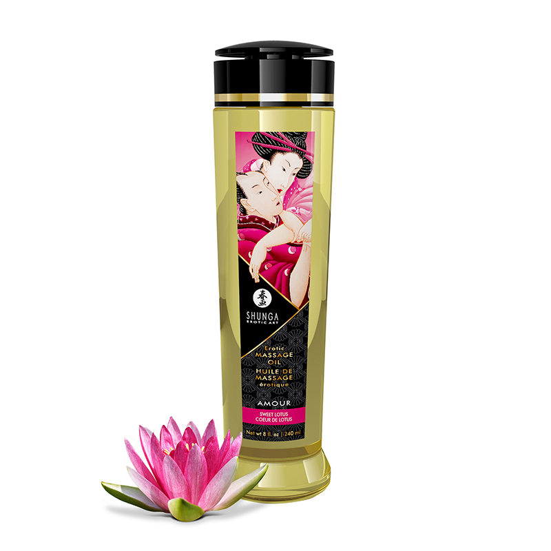 Massage Oils - Amour / Sweet Lotus – Rechargeable, Discreet, Intimate Wellness Accessory – Quiet, Rechargeable, Waterproof, Couples & Solo Use, Discreet Intimate Wellness Accessory