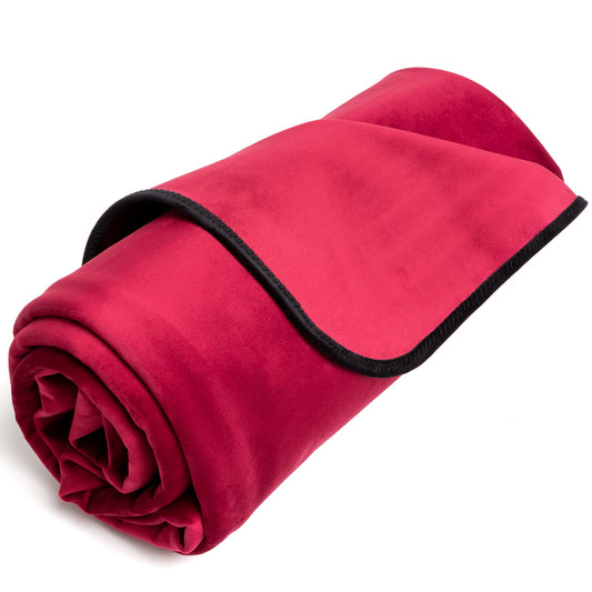 Fascinator Throw Merlot Microvelvet - Regular Size – Rechargeable, Discreet, Intimate Wellness Accessory – Quiet, Rechargeable, Waterproof, Couples & Solo Use, Discreet Intimate Wellness Accessory