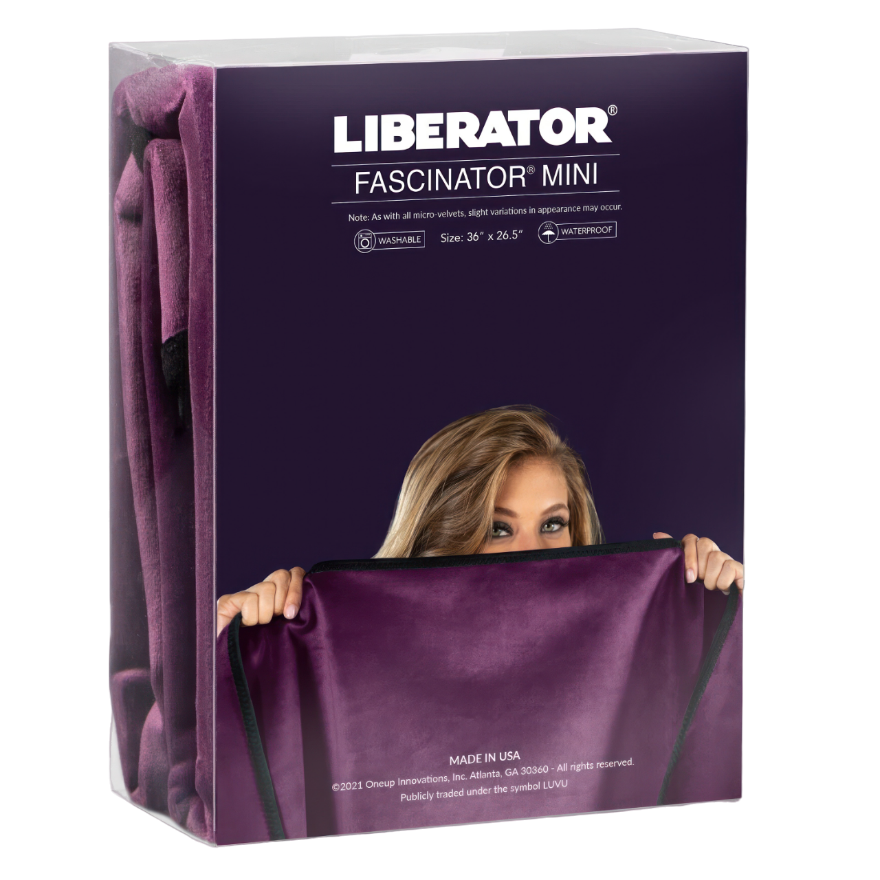 Fascinator Throw Merlot  Microvelvet - Mini – Rechargeable, Discreet, Intimate Wellness Accessory – Quiet, Rechargeable, Waterproof, Couples & Solo Use, Discreet Intimate Wellness Accessory