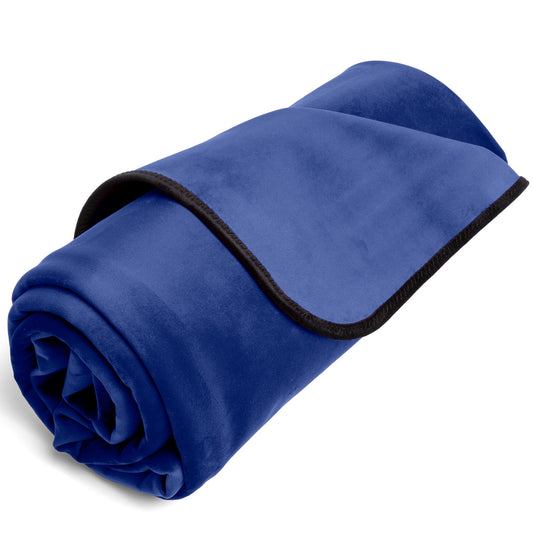 Fascinator Throw Royal Blue Microvelvet - Mini – Rechargeable, Discreet, Intimate Wellness Accessory – Quiet, Rechargeable, Waterproof, Couples & Solo Use, Discreet Intimate Wellness Accessory