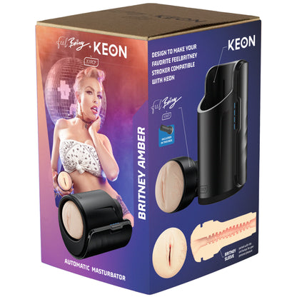 FeelBritney Stroker  + Keon Combo Set – Rechargeable, Discreet, Intimate Wellness Accessory – Quiet, Rechargeable, Waterproof, Couples & Solo Use, Discreet Intimate Wellness Accessory