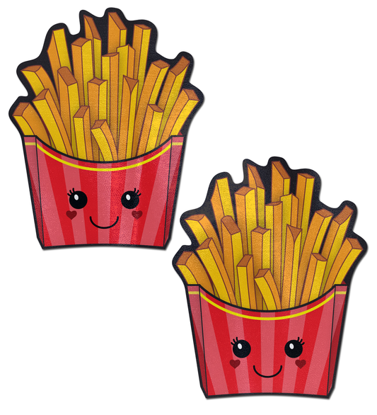 Happy Kawaii French Fries Pasties – Rechargeable, Discreet, Intimate Wellness Accessory – Quiet, Rechargeable, Waterproof, Couples & Solo Use, Discreet Intimate Wellness Accessory