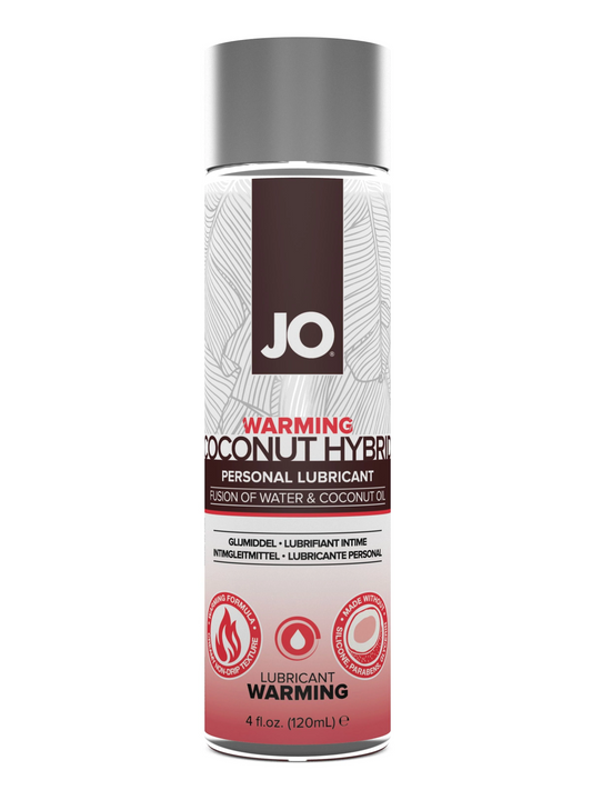 JO Coconut Hybrid - Warming - Lubricant 4 floz / 120 mL – Rechargeable, Discreet, Intimate Wellness Accessory – Quiet, Rechargeable, Waterproof, Couples & Solo Use, Discreet Intimate Wellness Accessory