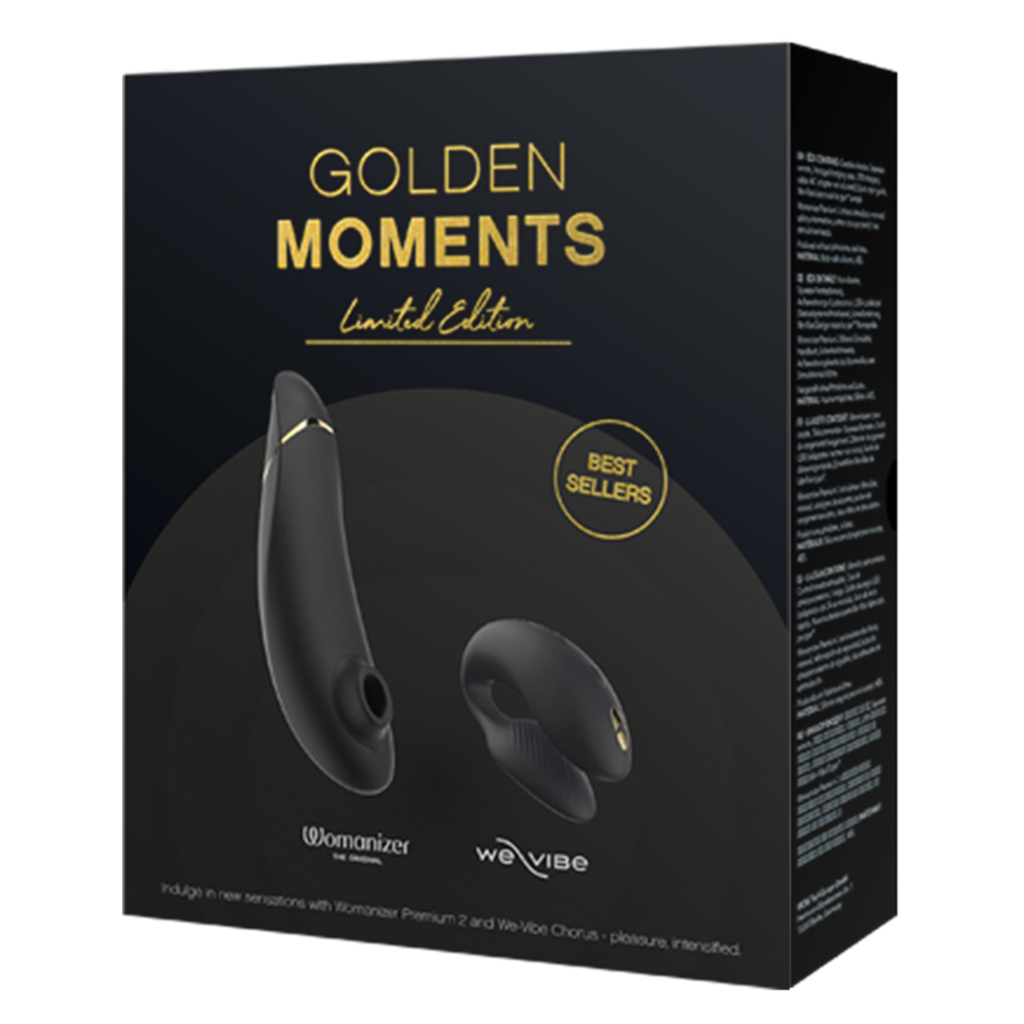 Golden Moments Collection 2 - Black – Rechargeable, Discreet, Intimate Wellness Accessory – Quiet, Rechargeable, Waterproof, Couples & Solo Use, Discreet Intimate Wellness Accessory