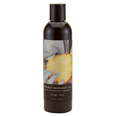 Edible Massage Oil Pineapple 8 fl oz / 237 ml – Rechargeable, Discreet, Intimate Wellness Accessory – Quiet, Rechargeable, Waterproof, Couples & Solo Use, Discreet Intimate Wellness Accessory