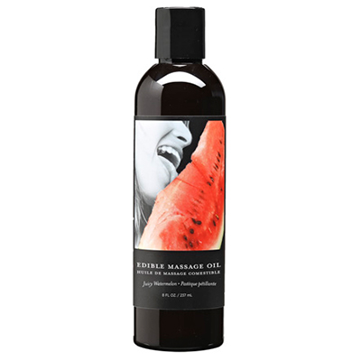 Edible Massage Oil Watermelon  8 fl oz / 237 ml – Rechargeable, Discreet, Intimate Wellness Accessory – Quiet, Rechargeable, Waterproof, Couples & Solo Use, Discreet Intimate Wellness Accessory