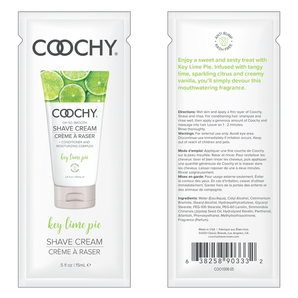 Oh So Smooth   Shave CreamKey Lime Pie .5oz | 15mL – Rechargeable, Discreet, Intimate Wellness Accessory – Quiet, Rechargeable, Waterproof, Couples & Solo Use, Discreet Intimate Wellness Accessory