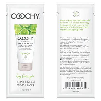 Oh So Smooth   Shave CreamKey Lime Pie .5oz | 15mL – Rechargeable, Discreet, Intimate Wellness Accessory – Quiet, Rechargeable, Waterproof, Couples & Solo Use, Discreet Intimate Wellness Accessory