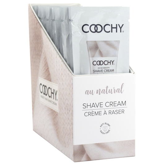 Shave Cream - Au Natural 24pc | 15ml - Foil - DISPLAY – Rechargeable, Discreet, Intimate Wellness Accessory – Quiet, Rechargeable, Waterproof, Couples & Solo Use, Discreet Intimate Wellness Accessory