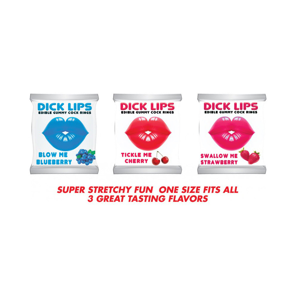 Dick Lips Edible Gummy Rings 21pc disp. – Rechargeable, Discreet, Intimate Wellness Accessory – Quiet, Rechargeable, Waterproof, Couples & Solo Use, Discreet Intimate Wellness Accessory