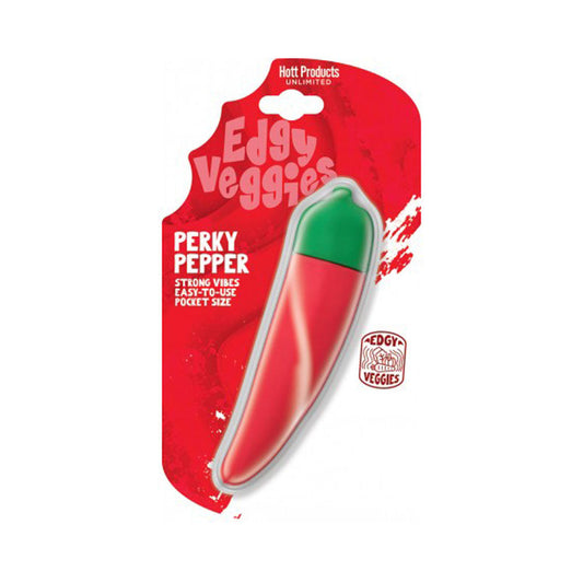Edgy Veggies - Perky Pepper shaped Vibe – Rechargeable, Discreet, Intimate Wellness Accessory – Quiet, Rechargeable, Waterproof, Couples & Solo Use, Discreet Intimate Wellness Accessory