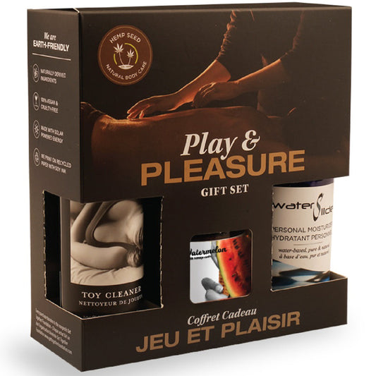Play & Pleasure Set: Watermelon – Rechargeable, Discreet, Intimate Wellness Accessory – Quiet, Rechargeable, Waterproof, Couples & Solo Use, Discreet Intimate Wellness Accessory