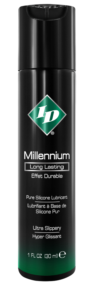 ID Millennium Silicone Lubricant 1 Oz – Rechargeable, Discreet, Intimate Wellness Accessory – Quiet, Rechargeable, Waterproof, Couples & Solo Use, Discreet Intimate Wellness Accessory