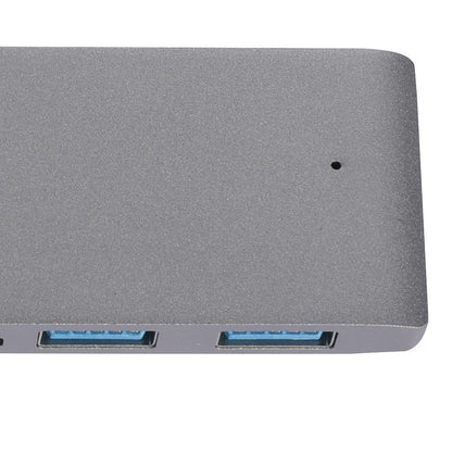 USB 3.0 Type-C HUB 6 Port Powered Adapter High Speed Splitter for Macb