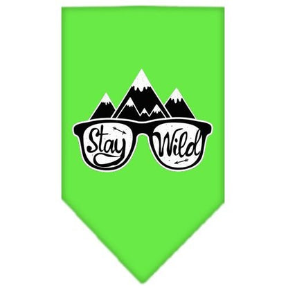 Dog Bandana Screen Printed, "Stay Wild"