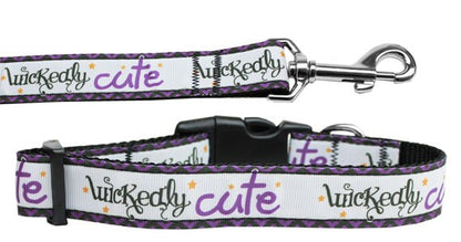 Halloween Pet Dog & Cat Nylon Collar or Leash, "Wickedly Cute"