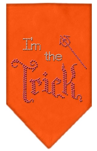 Halloween Pet and Dog Bandana Rhinestone, "I'm the Trick"