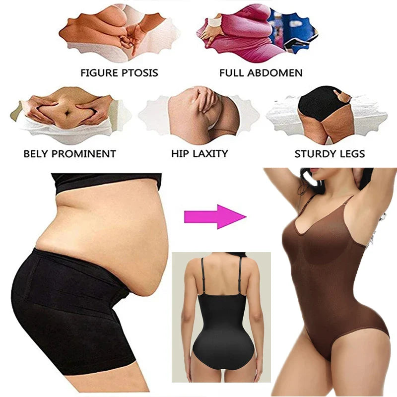 SlimFit V Neck Shapewear Bodysuit