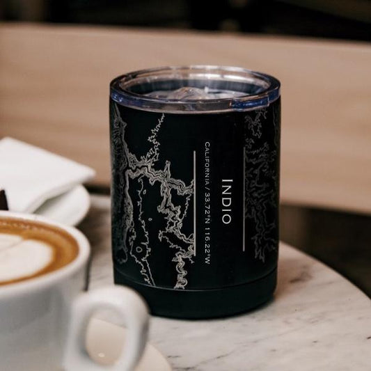 Indio - California Map Insulated Cup in Matte Black