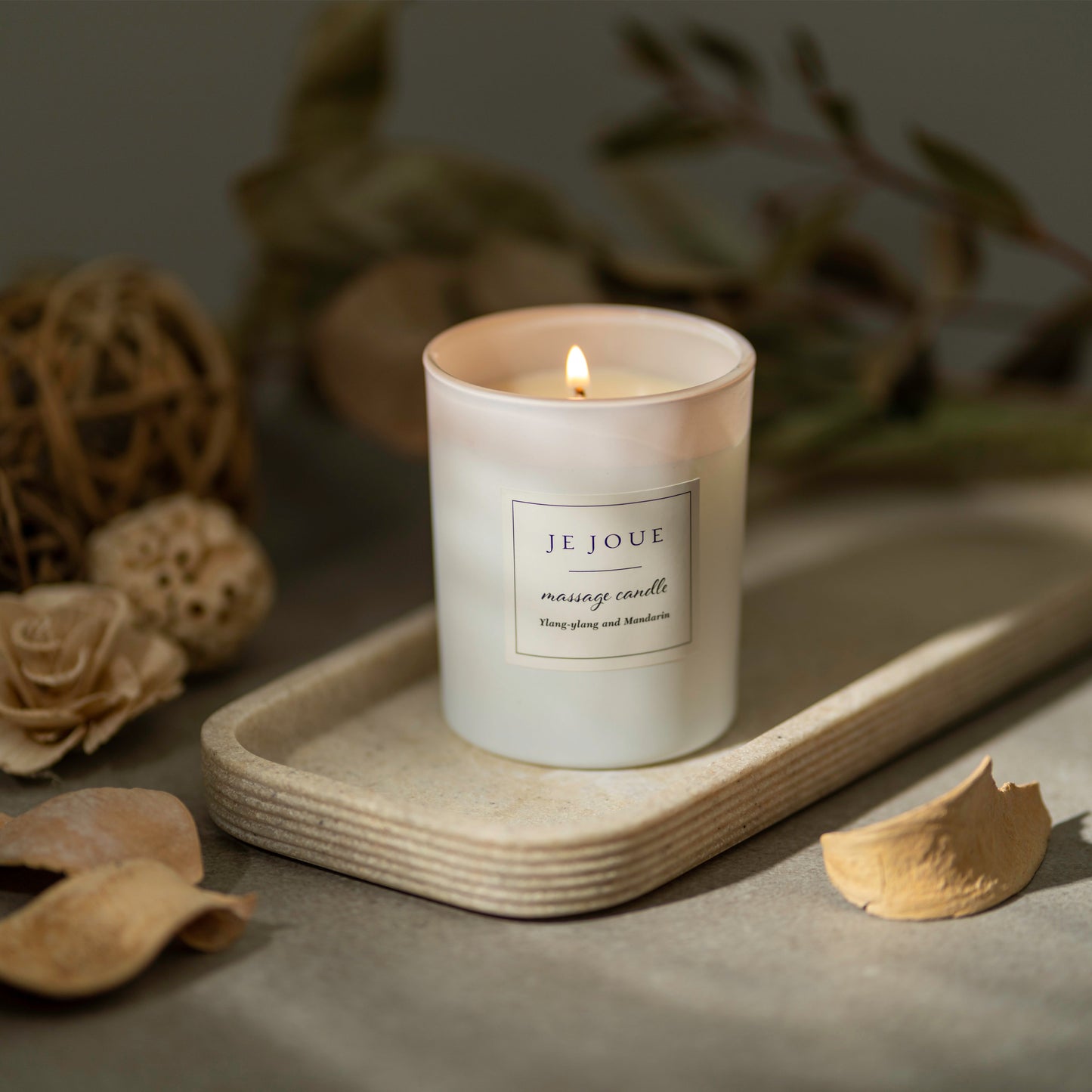 Luxury Massage Candle - Ylang Ylang & Mandarin – Rechargeable, Discreet, Intimate Wellness Accessory – Quiet, Rechargeable, Waterproof, Couples & Solo Use, Discreet Intimate Wellness Accessory