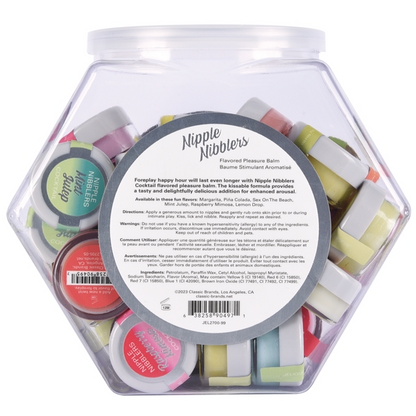 NIPPLE NIBBLERS Cocktail Pleasure Balm Assorted 3g Bowl of 36 – Rechargeable, Discreet, Intimate Wellness Accessory – Quiet, Rechargeable, Waterproof, Couples & Solo Use, Discreet Intimate Wellness Accessory