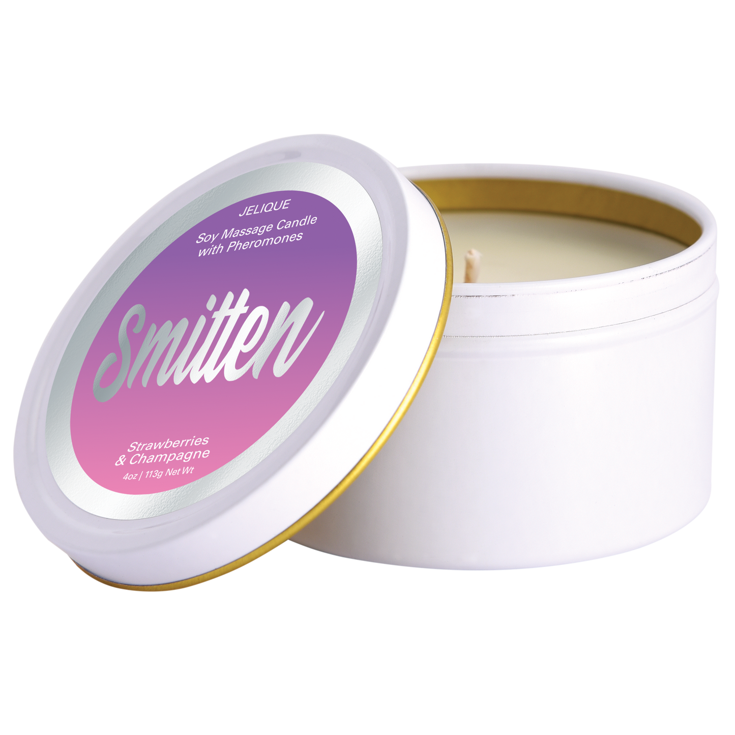 MOOD CANDLES Pheromone Soy Massage Candles Strawberry & Champagne 4oz | 113g – Rechargeable, Discreet, Intimate Wellness Accessory – Quiet, Rechargeable, Waterproof, Couples & Solo Use, Discreet Intimate Wellness Accessory