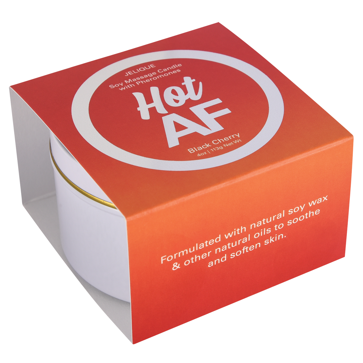 MOOD CANDLES Hot AF - Pheromone Massage Candle Black Cherry 4oz | 113g – Rechargeable, Discreet, Intimate Wellness Accessory – Quiet, Rechargeable, Waterproof, Couples & Solo Use, Discreet Intimate Wellness Accessory