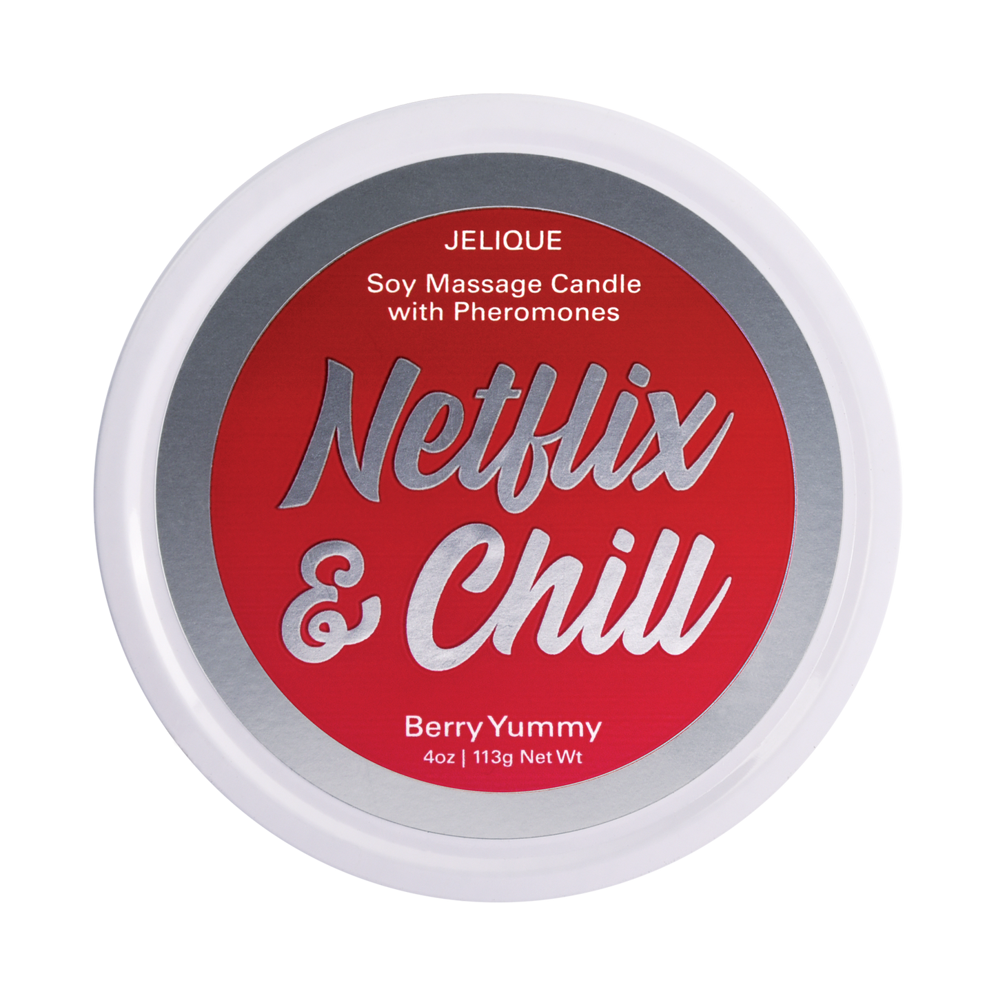 MOOD CANDLES Netflix & Chill - Pheromone Massage Candle Berry Yummy 4oz | 113g – Rechargeable, Discreet, Intimate Wellness Accessory – Quiet, Rechargeable, Waterproof, Couples & Solo Use, Discreet Intimate Wellness Accessory