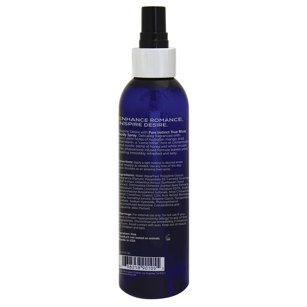 True Blue Pheromone Body Spray 6oz | 177mL – Rechargeable, Discreet, Intimate Wellness Accessory – Quiet, Rechargeable, Waterproof, Couples & Solo Use, Discreet Intimate Wellness Accessory