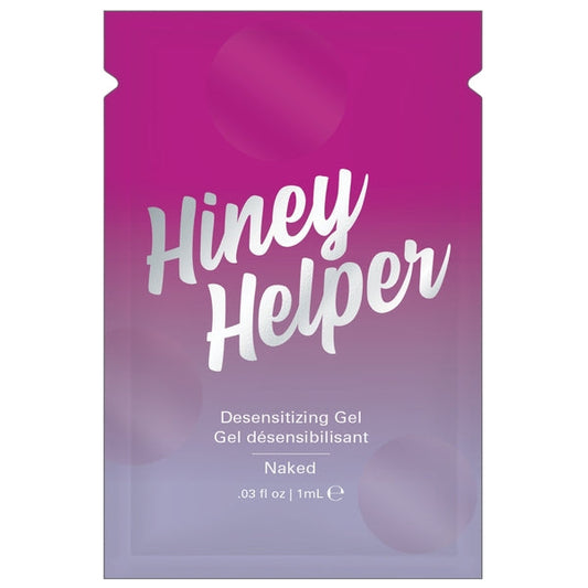 HINEY HELPER DESENSITIZING GEL - FOIL - 0.03 fl oz | 1 mL – Rechargeable, Discreet, Intimate Wellness Accessory – Quiet, Rechargeable, Waterproof, Couples & Solo Use, Discreet Intimate Wellness Accessory