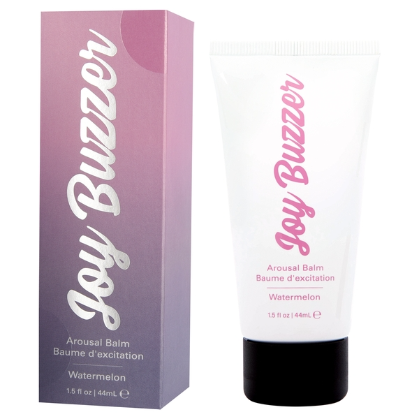 JOY BUZZER Clitoral Arousal Balm - Watermelon 1.5oz | 44mL – Rechargeable, Discreet, Intimate Wellness Accessory – Quiet, Rechargeable, Waterproof, Couples & Solo Use, Discreet Intimate Wellness Accessory