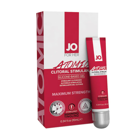 JO Clitoral Gel Atomic – Rechargeable, Discreet, Intimate Wellness Accessory – Quiet, Rechargeable, Waterproof, Couples & Solo Use, Discreet Intimate Wellness Accessory