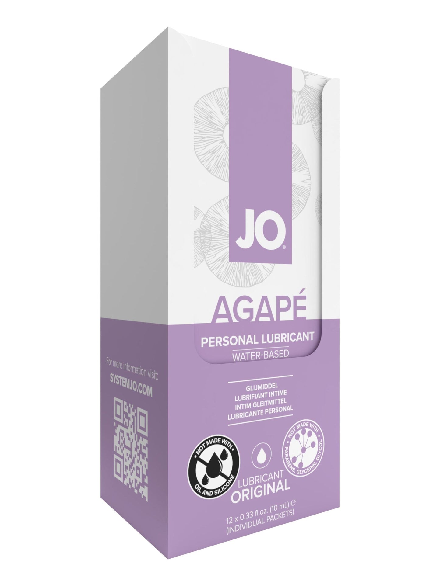 JO Agape Lubricant Foil Display Box 12 x 10mL – Rechargeable, Discreet, Intimate Wellness Accessory – Quiet, Rechargeable, Waterproof, Couples & Solo Use, Discreet Intimate Wellness Accessory