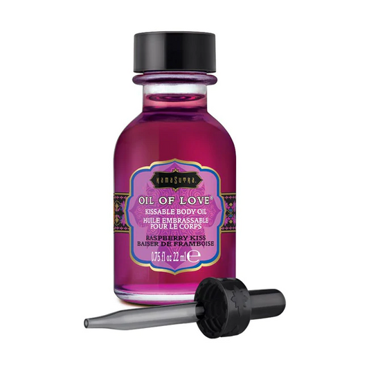 Oil Of Love Raspberry Kiss – Rechargeable, Discreet, Intimate Wellness Accessory – Quiet, Rechargeable, Waterproof, Couples & Solo Use, Discreet Intimate Wellness Accessory