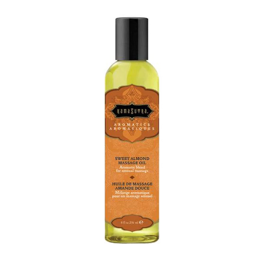 Kama Sutra Massage Oil Sweet Almond 8oz – Rechargeable, Discreet, Intimate Wellness Accessory – Quiet, Rechargeable, Waterproof, Couples & Solo Use, Discreet Intimate Wellness Accessory