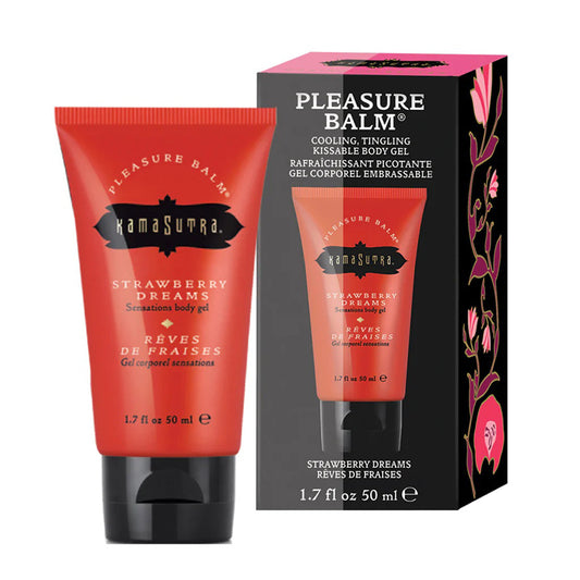 Pleasure Balm Sensations  Strawberry Dreams – Rechargeable, Discreet, Intimate Wellness Accessory – Quiet, Rechargeable, Waterproof, Couples & Solo Use, Discreet Intimate Wellness Accessory