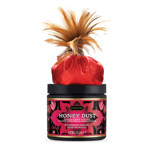 Honey Dust Body Powder Strawberry Dreams (6oz) – Rechargeable, Discreet, Intimate Wellness Accessory – Quiet, Rechargeable, Waterproof, Couples & Solo Use, Discreet Intimate Wellness Accessory