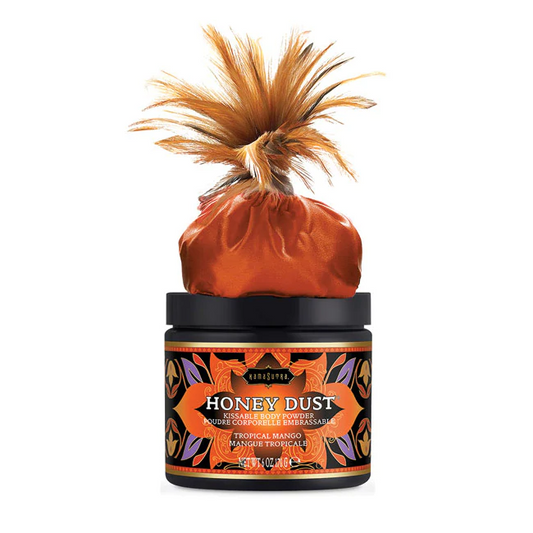 Honey Dust Body Powder Tropical Mango (6oz) – Rechargeable, Discreet, Intimate Wellness Accessory – Quiet, Rechargeable, Waterproof, Couples & Solo Use, Discreet Intimate Wellness Accessory