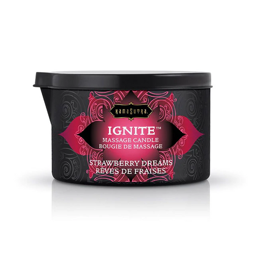 Ignite Massage Oil Candle Strawberry Dreams – Rechargeable, Discreet, Intimate Wellness Accessory – Quiet, Rechargeable, Waterproof, Couples & Solo Use, Discreet Intimate Wellness Accessory